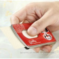 Support de carte à puce à poussière à main, support de carte d'affaires émaillée douce